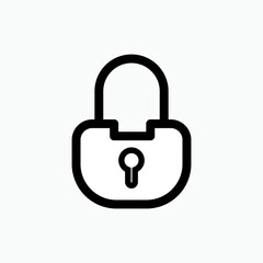 Padlock Icon. Protection, Security Symbol - Vector. 
