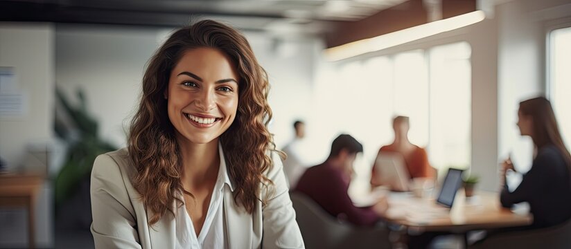 Stylish Confident Businesswoman Managing Diverse Team, Working On Projects In The Office.