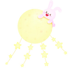 Moon and rabbit-2