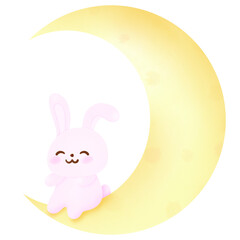 Moon and rabbit