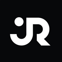 Abstract creative JR letter logo concept