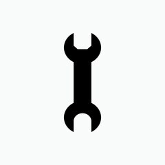 Wrench Icon. Set or Maintenance Symbol - Vector Logo Template.