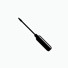 Screwdriver Icon. Repair, Tool Symbol - Vector.