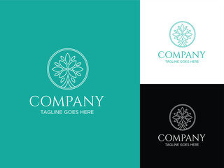 Botanical plant nature symbol. Nature logo design, vector illustration. Premium style abstract logo symbol. Organic logo. Modern luxury brand element sign.