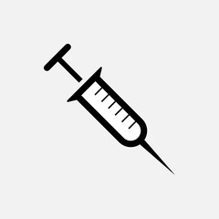 Syringe Icon. Medicine,  Vaccination. Healthcare Element Symbol - Vector.