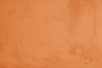 Peach Fuzz toned colour grunge decorative wall background. Art rough stylized texture banner trendy color 2024. Grunge Peach Fuzz color texture