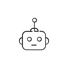 Obraz premium Robot Line Style Icon Design