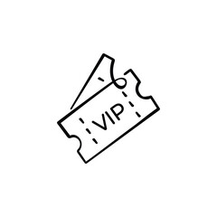 VIP Ticket Line Style Icon Design