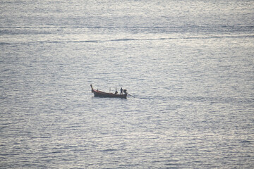 Obraz premium fishing boat in the sea