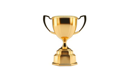 Award Winner Trophy Isolated on Transparent Background, PNG File. Win, Achievement, Award
