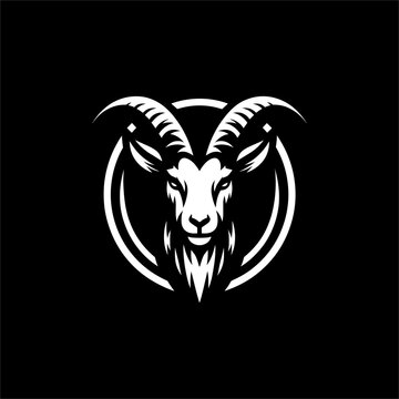 goat head logo design, premium logo design