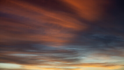 sunset in the sky