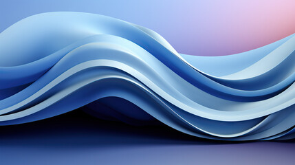 Dynamic Blue Wavy Lines with Gradient Shadows: A Contemporary and Artistic Abstract Design Adding a Modern Touch to Visual Creations