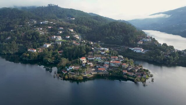 Braga Portugal Lake Beautiful Drone Shot 