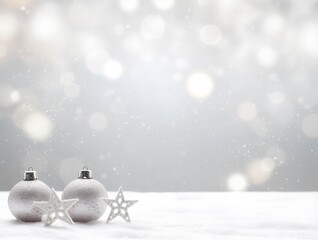 Beautiful baubles on Christmas background