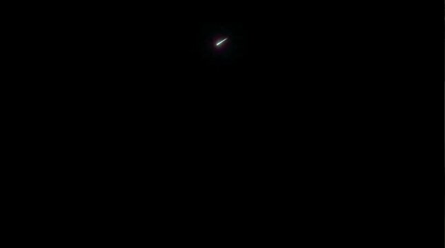 meteor shower, falling comets on black background
