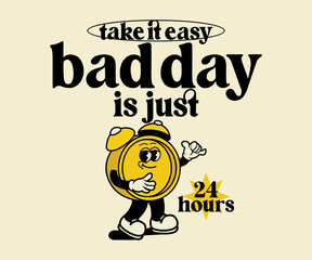 cartoon character of time Graphic Design for T shirt Street Wear and Urban Style