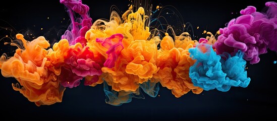 Slow motion photography showcasing captivating colors in a motion-inspired photo series. - obrazy, fototapety, plakaty