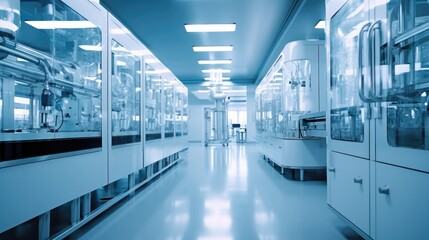 Large scale chemical production in controlled sterile conditions, Pharmaceutical clean room....