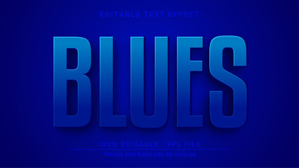 Blue text style headline for advertising banner with editable text effect
