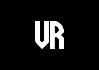 Monogram Letter VR Logo Design vector template