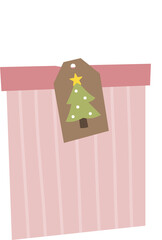 Hand drawn christmas gift clipart
