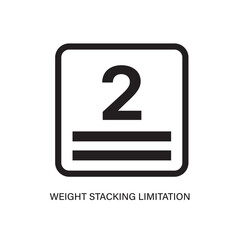 Package Handling Mark, Illustration Vectors, Cargo Boxes, Logistics Boxes, Shipping Box Labels, Containers, Limit the number of loading stages, PNG