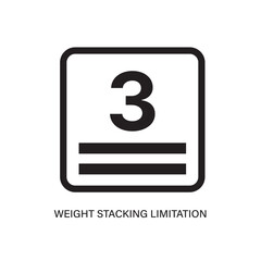 Package Handling Mark, Illustration Vectors, Cargo Boxes, Logistics Boxes, Shipping Box Labels, Containers, Limit the number of loading stages, PNG