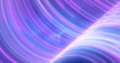 Obraz premium Abstract bright blue purple glowing flying waves from twisted lines energy magical background