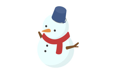 アイソメトリックイラスト:雪だるま