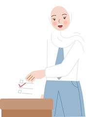 Indonesian Election cartoon character clipart