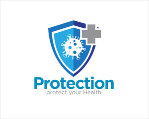health shield care from virus logo