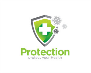 shield protection from virus logo designs