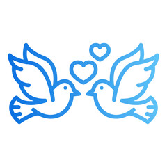 love brids gradient icon
