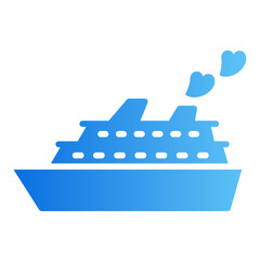 cruise ship gradient icon