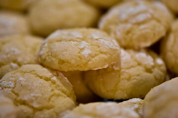 Fresh Baked Lemon Cookies with Powdered Sugar