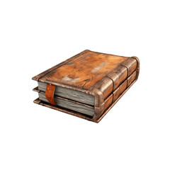 Stack ancient old book isolated transparent background png
