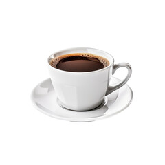Obraz premium A cup of coffee isolated transparent white background