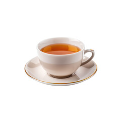 A cup of tea isolate transparent white background