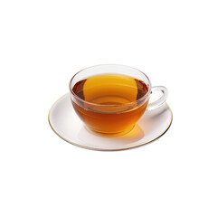 A cup of tea isolate transparent white background