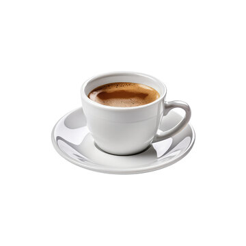 A cup of coffee isolated transparent white background