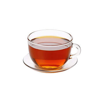 A cup of tea isolate transparent white background
