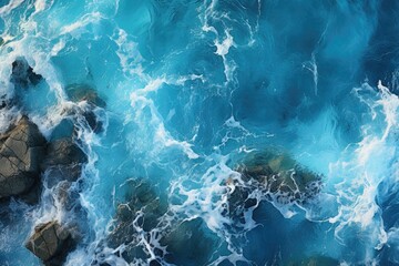 blue clear water background and texture. - obrazy, fototapety, plakaty