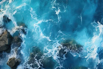 Foto auf Alu-Dibond blue clear water background and texture. © Наталья Добровольска