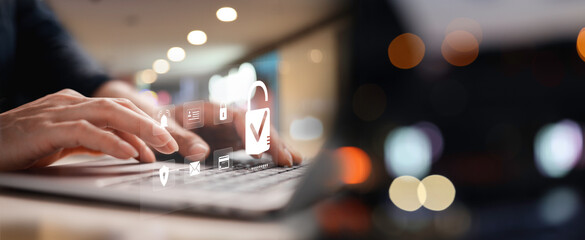 cybersecurity concept,user privacy security and encryption, secure internet access internet network security, system protec