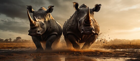 Kenyan rhinos.