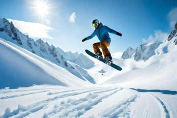 Fototapeta na wymiar skier on the slope