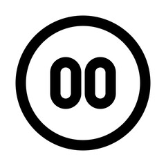 Pause Button Line UI Icon