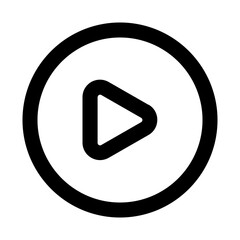 Play Button Line UI Icon