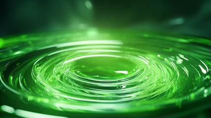 Green background circle glass texture rotating AI Generated pictures